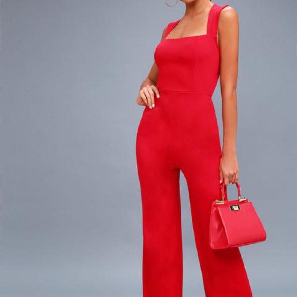 lulus red pantsuit
